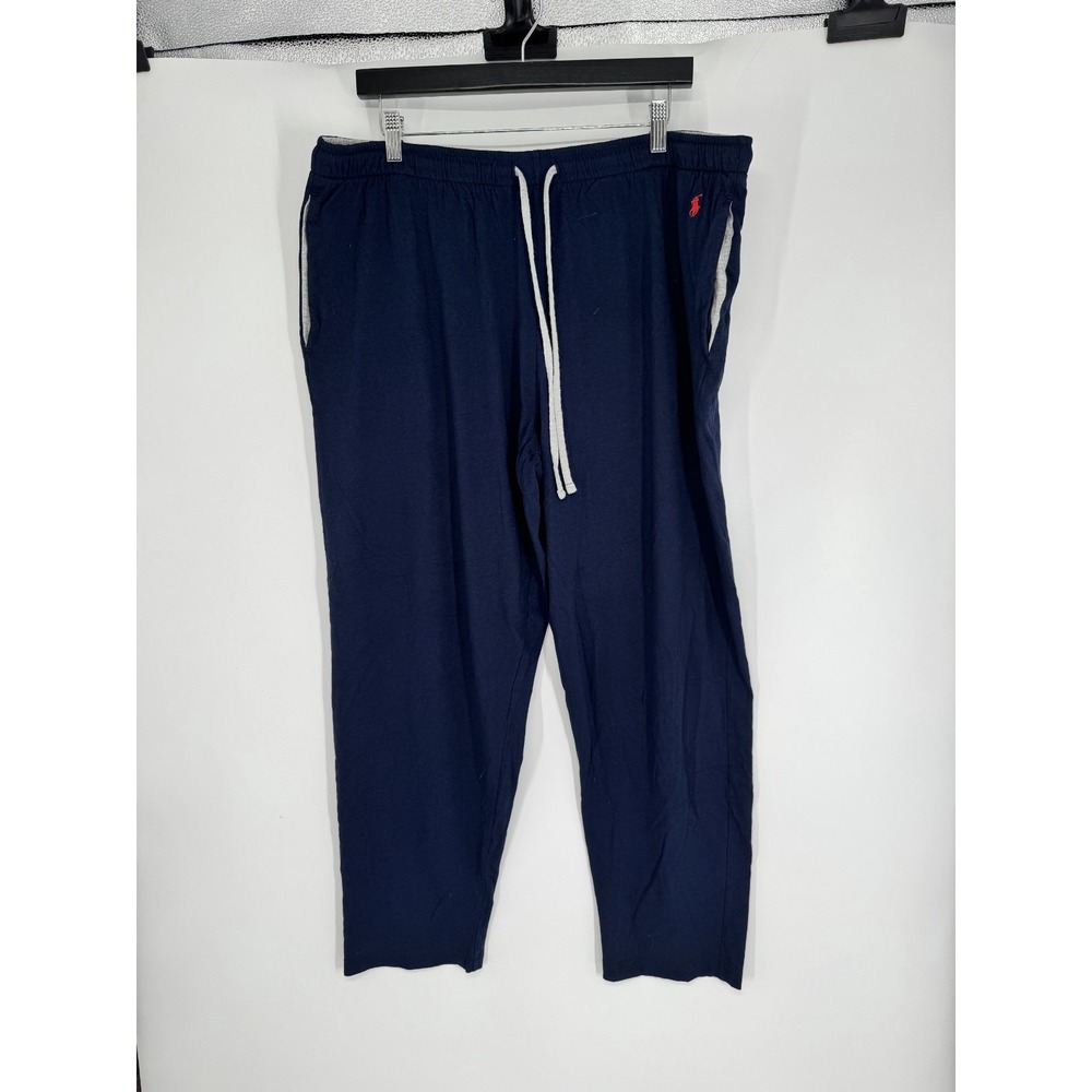 Polo Ralph Lauren Lounge Pajama Pants Men 2XL Navy Drawstring Baggy Straight Leg